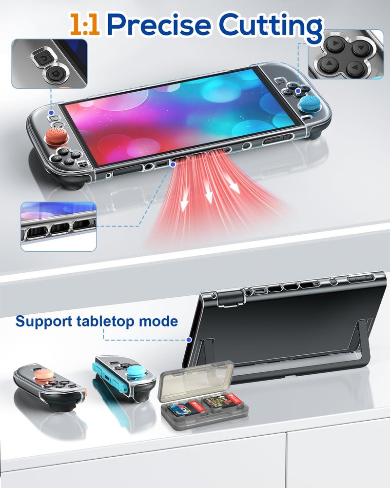 FYOUNG All in One Accessories Carrying Case Bundle for Nintendo Switch 2 2025 with 10 Game Cards Slots, for Game Boy Advance Games (White) - Image 3